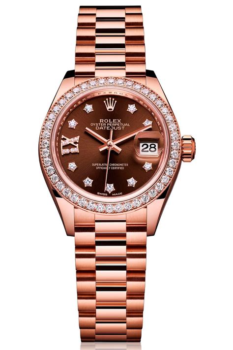 rose gold rolex watch female